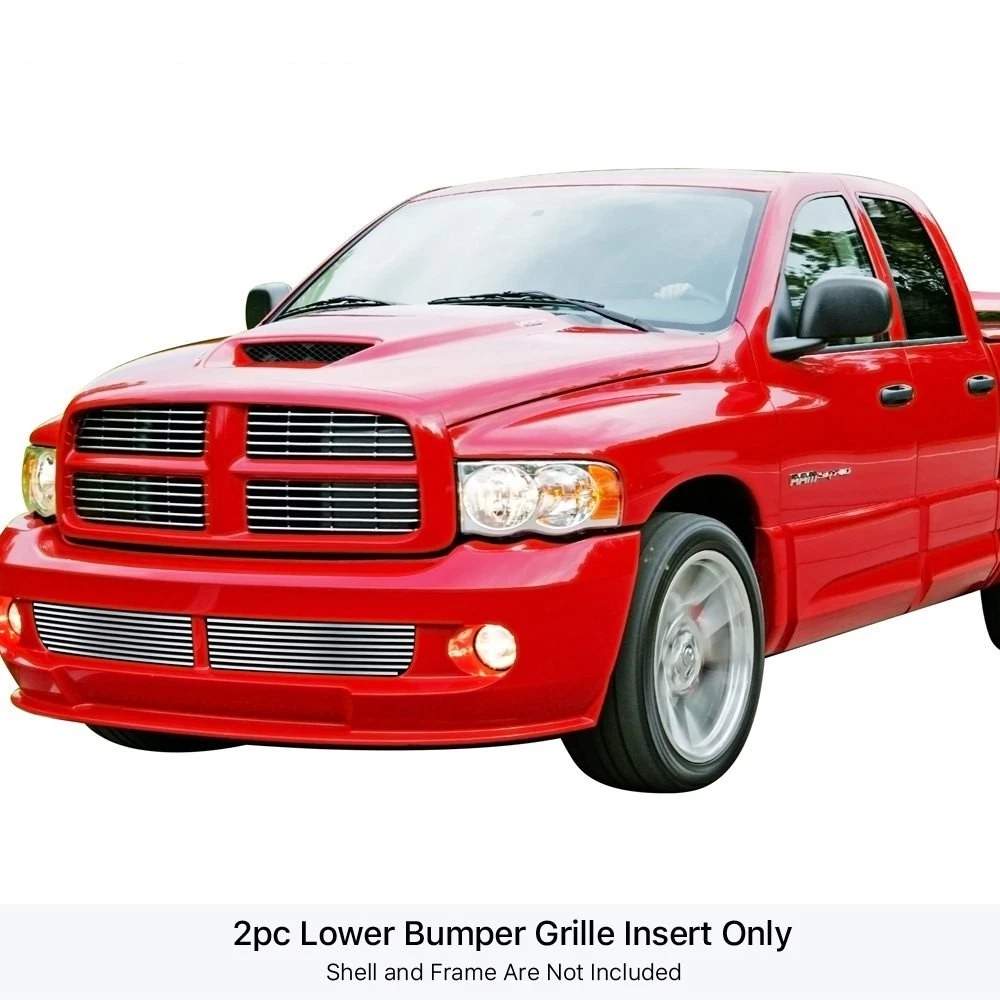 2 pc Polished Billet Bumper Grill Set 04-05 Dodge Ram SRT10 2 pc Polished Billet Bumper Grill Set 04-05 Dodge Ram SRT10